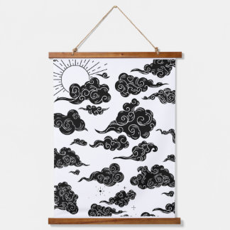 Japanese Cloud Pattern Aesthetic Hanging Tapestry