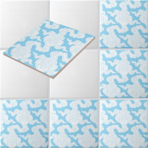Japanese Clouds Stencil Ise Katagami Pattern Tile