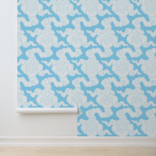 Japanese Clouds Stencil Ise Katagami Pattern Wallpaper