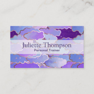 Japanese Clouds, Twilight, Violet and Deep Purple Business Card