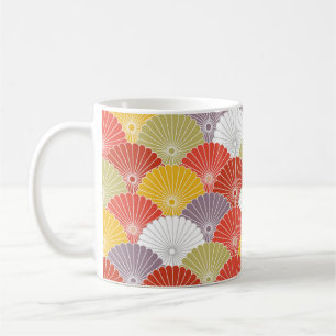 Japanese Colorful Flower Wave vintage Seamless Pat Coffee Mug