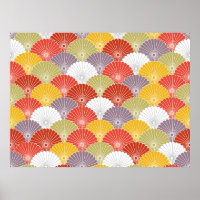 Japanese Colorful Flower Wave vintage Seamless Pat