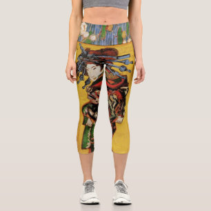 Japanese Courtesan Oiran by Vincent van Gogh Capri Leggings
