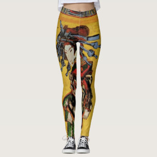 Japanese Courtesan Oiran by Vincent van Gogh Leggings