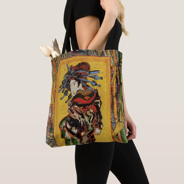 Japanese Courtesan Oiran by Vincent van Gogh Tote Bag (Close Up)