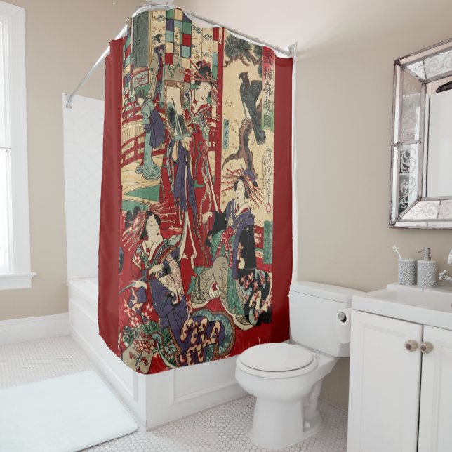 Japanese courtesans (Vintage Japanee print) (In Situ)