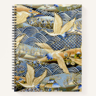 Japanese Crane Custom Notebook