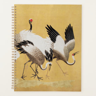 Japanese Crane Illustration Print Planner
