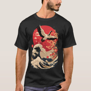 Japanese Crane Japan Cherry T-Shirt