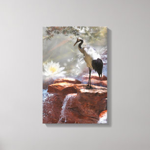 Japanese Crane “Longevity” Canvas Print
