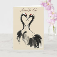Japanese Crane Love Greeting Card