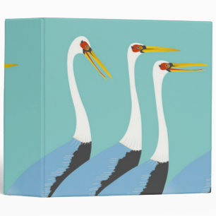 Japanese Crane Pattern Binder