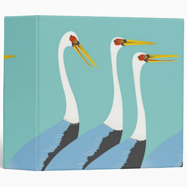 Japanese Crane Pattern Binder (Front/Spine)
