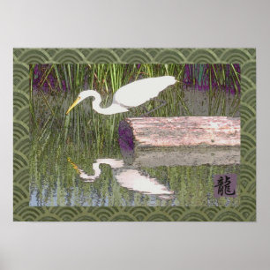 Japanese Crane Poster