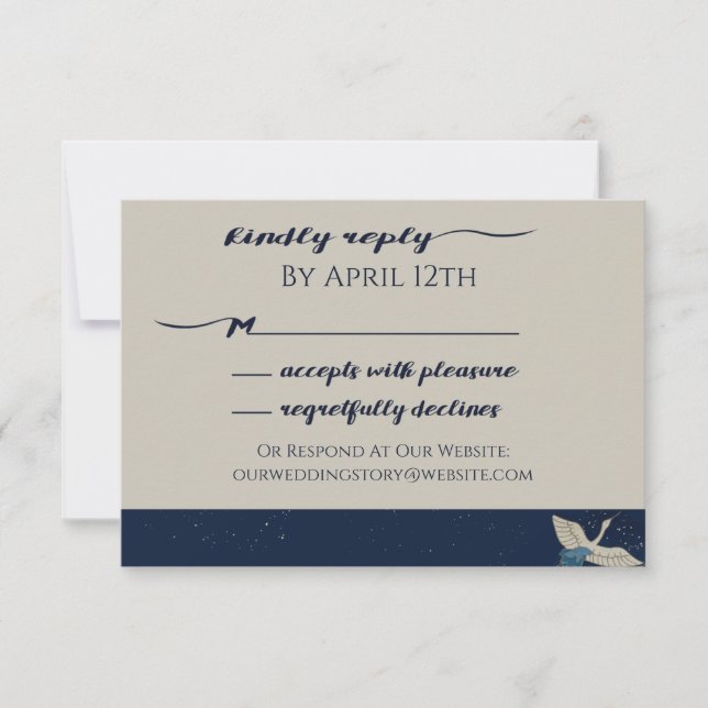 Japanese Crane RSVP With On-Line Option (Front)