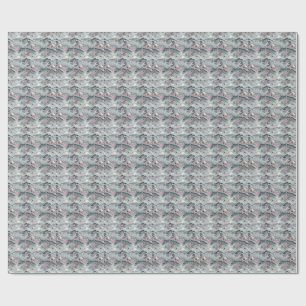 Japanese Cranes & Cherry Blossom Mt Fuji Pattern Wrapping Paper
