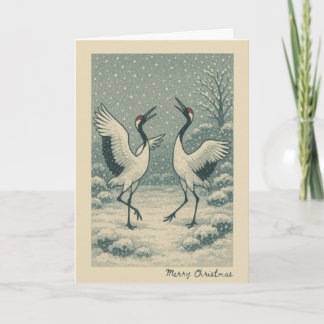 Japanese Cranes - Christmas Card