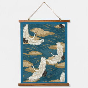Japanese Cranes Hanging Tapestry