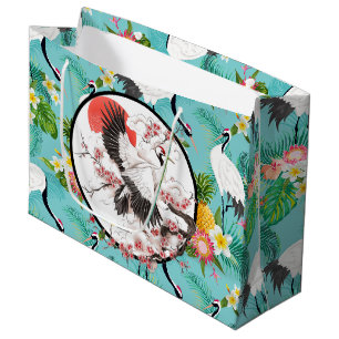 Japanese Cranes  Large Gift Bag