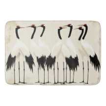 Japanese Cranes on Beige