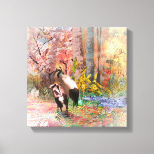 JAPANESE CRANES “Rising Sun” Canvas Print