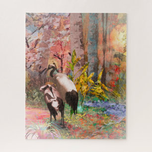JAPANESE CRANES “Rising Sun” Jigsaw Puzzle
