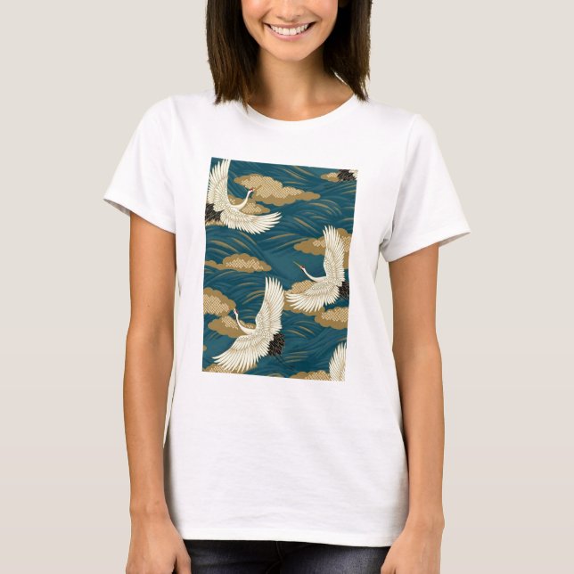 Japanese Cranes T-Shirt (Front)