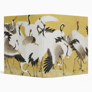 Japanese Cranes Vintage Bird Classic Binder