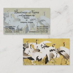 Japanese Cranes Vintage Bird Classic Business Card
