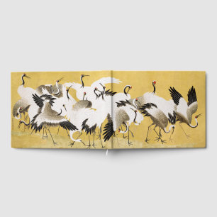 Japanese Cranes Vintage Bird Classic Guest Book