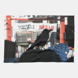 Japanese Crow Kitchen Towel
