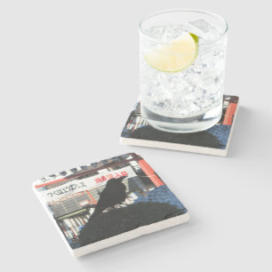 Japanese Crow Stone Coaster