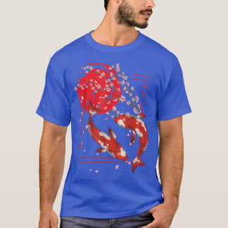 Japanese Culture Cherry Blossom Sakura Asian Fish  T-Shirt