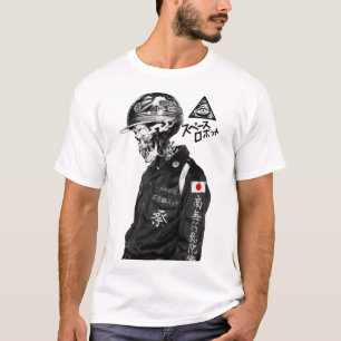 Japanese Cyberpunk Skullface Urban Style T-Shirt