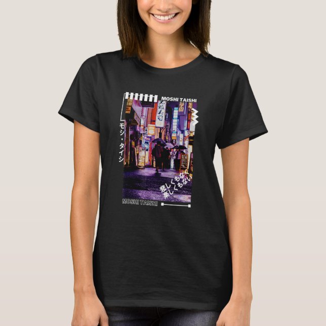 Japanese Cyberpunk Tokyo Streetwear Aesthetic Grap T-Shirt (Front)