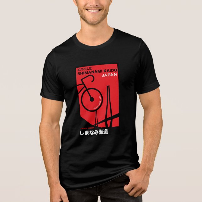 Japanese Cycling Art Tri-Blend Shirt (Front)