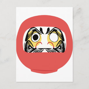 Japanese Daruma Doll Postcard