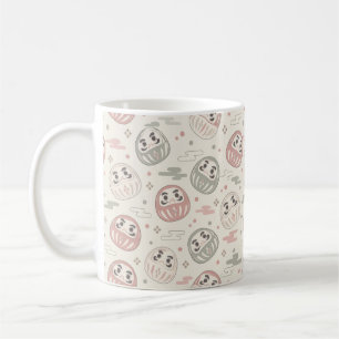 Japanese Daruma Dolls Lucky Charm Pastel Wrapping  Coffee Mug