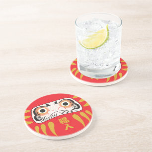 Japanese Daruma (Two Eyes) Coaster