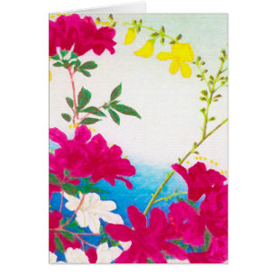 Japanese day lilies - magenta, yellow blue