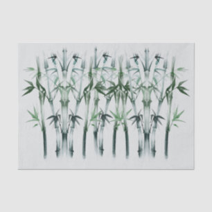 Japanese Decoupage Green Bamboo Pattern Tissue Paper