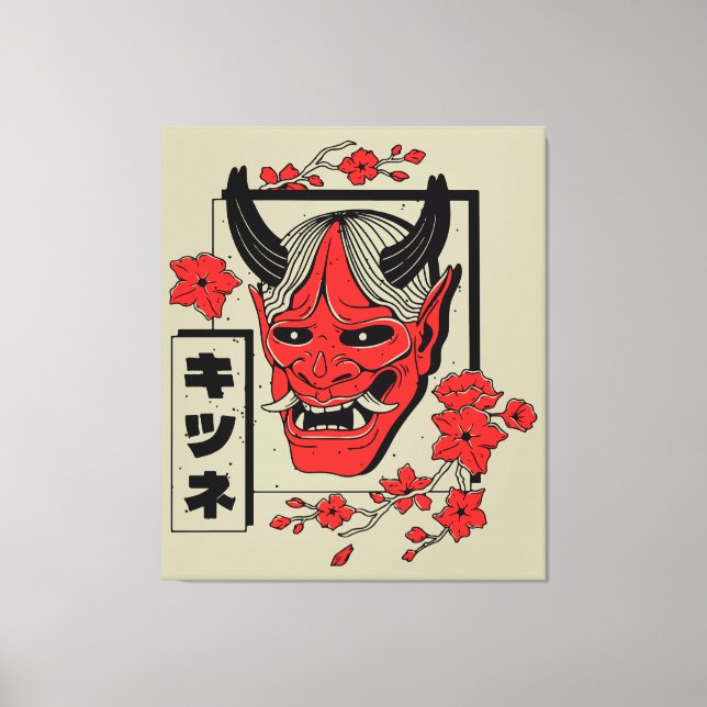 Japanese demon  canvas print (Front)
