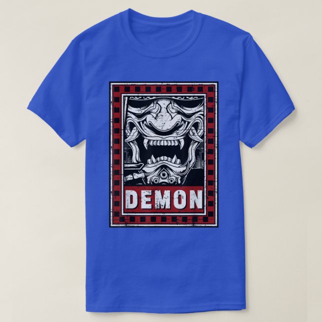 Japanese Demon Harajuku Oni Face Mask  (2) T-Shirt (Design Front)