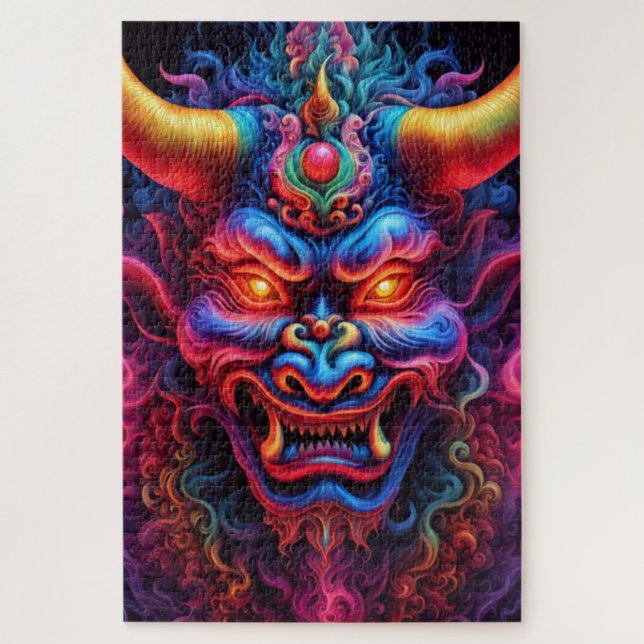 Japanese Demon Jigsaw Puzzle (Vertical)