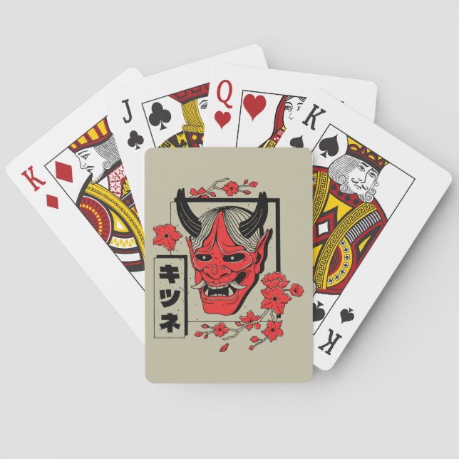 Japanese demon playing cards (Back)