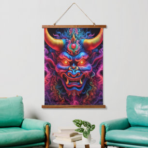 Japanese Demon Wall Tapestry