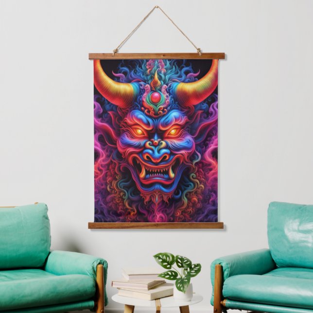 Japanese Demon Wall Tapestry (Living Room)