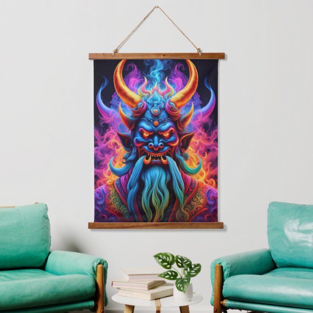 Japanese Demon Wall Tapestry (Living Room)