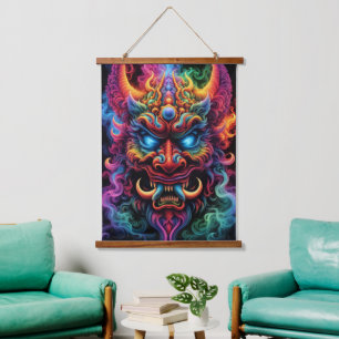 Japanese Demon Wall Tapestry