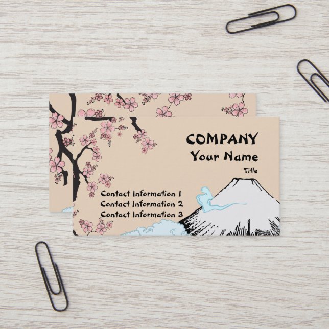 Japanese Design Business Card (Front/Back In Situ)